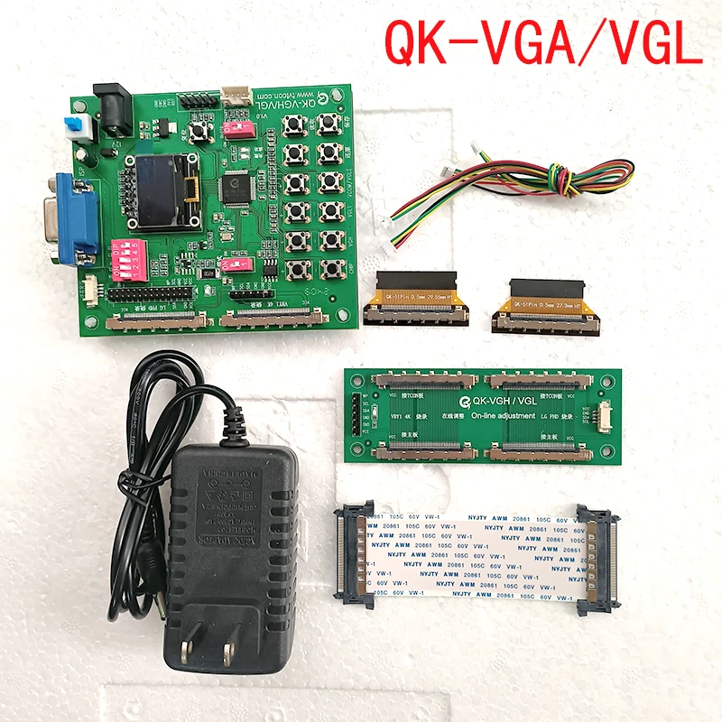 All series of logic boards TCON multi in one motherboard VGL/VGH/VCOM voltage adjustment broken Y repair adjustment QK-VGA/VGL