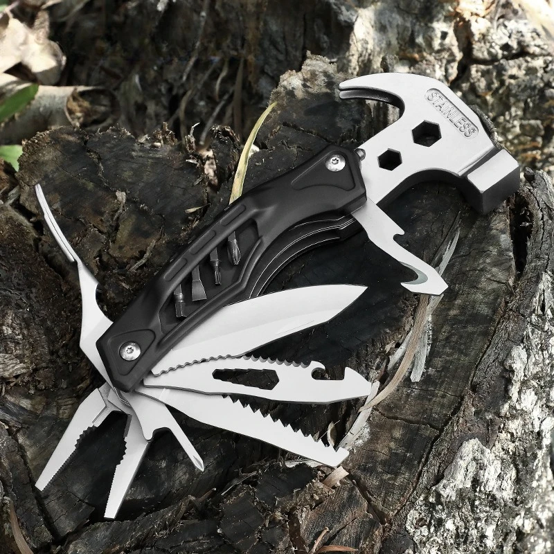 في الهواء الطلق متعددة الوظائف الأغنام القرن المطرقة انفصال كماشة المحمولة التخييم المطرقة متعددة الأغراض سكين للفرد أداة