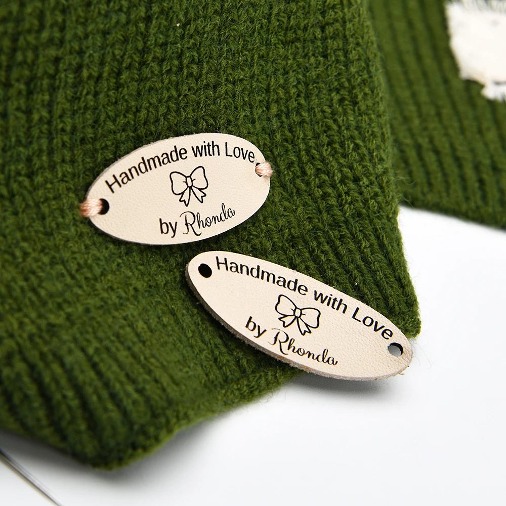 

Custom Laser Engraved Leather Tags 19x45mm for Clothing, Gifts, DIY Crafts - 1mm Genuine Leather, Eco-Friendly & Multi Sizes