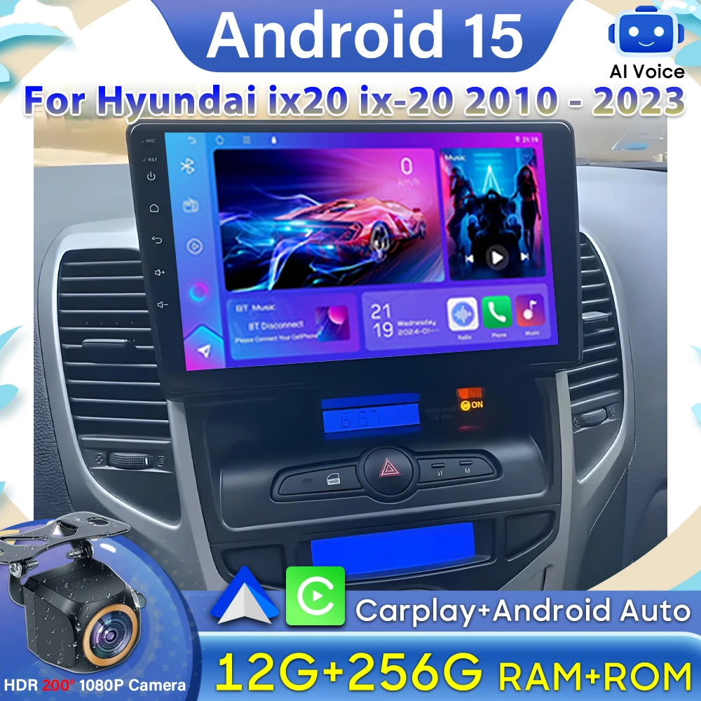 Android Auto для Hyundai ix20 ix-20 2010-2023 Carplay автомобильный радиоприемник видео GPS навигация DSP автомобильный монитор стерео авторадио без 2din