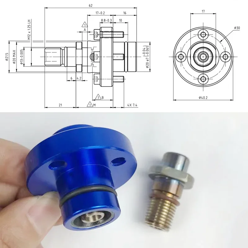 Machine tool horizontal plus and disengaging high-speed rotary joint replaces 1151-030-137 connector M12