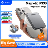 ORICO Magnetic PSSD 1T 2T 4T External SSD for iPhone 16 15 Pro/Max Record/ Store SSD Up to 2000MB/s Mobile Solid State Drive