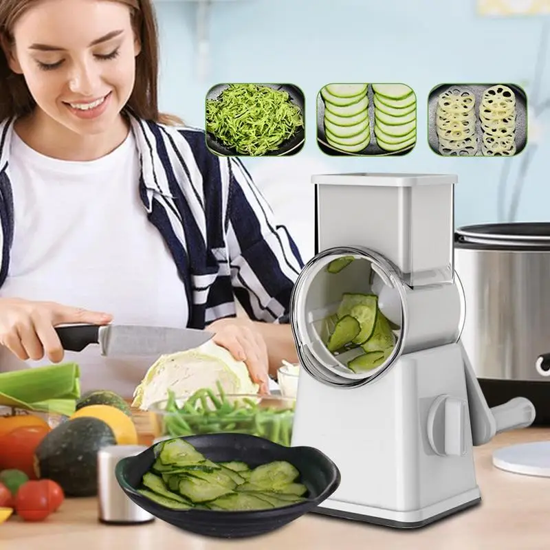 Rotary Cheese Grater Rotary Cheese Grater With Handle Manual Garlic Grinder Multifunctional Shredder Nut Chopper For Home Use