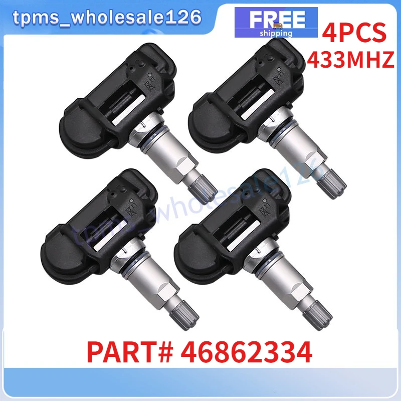 4PCS Car Tire Pressure Monitor Sensor 46862334 For Citroen Jumper Fiat Ducato Doblo Opel Movano Combi Peugeot Boxer TPMS 433MHZ