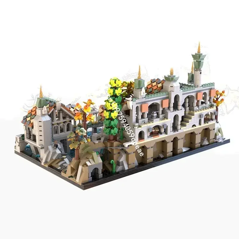 New 3250Pcs Famous The Rings Movie Series Moc Mini Rivendelled Model Custom Puzzle Diy Creative Ideas Kids Toy Birthday Gift