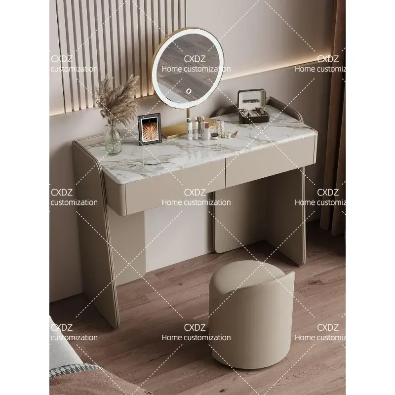 Modern Solid Wood Dresser for Bedroom Light Luxury Makeup Table Simple Design Small Apartment Master Room Furniture 2025 New