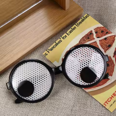 Fun Funny Rotatable Eyeball Glasses Visible Prank Trick Eyeball Eyeglasses Cool Creative Party Glasses Kids