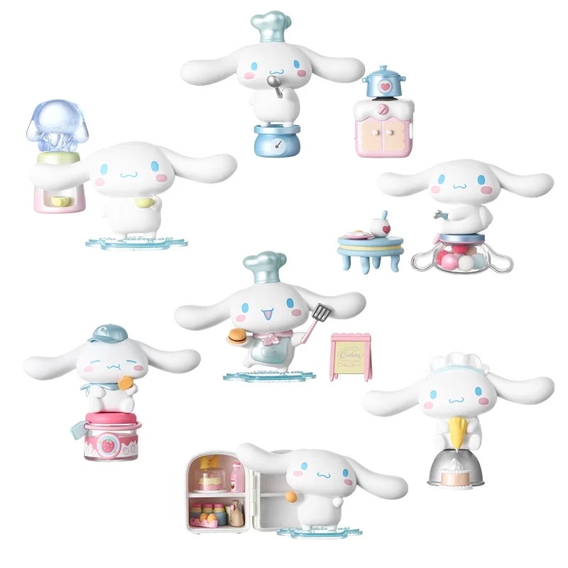 Genuine MINISO SanrioBlind Box Cinnamoroll Cooking Hut Series TidePlay Ornaments Model KawaiiAnime Doll Decoration ChildToy Gift