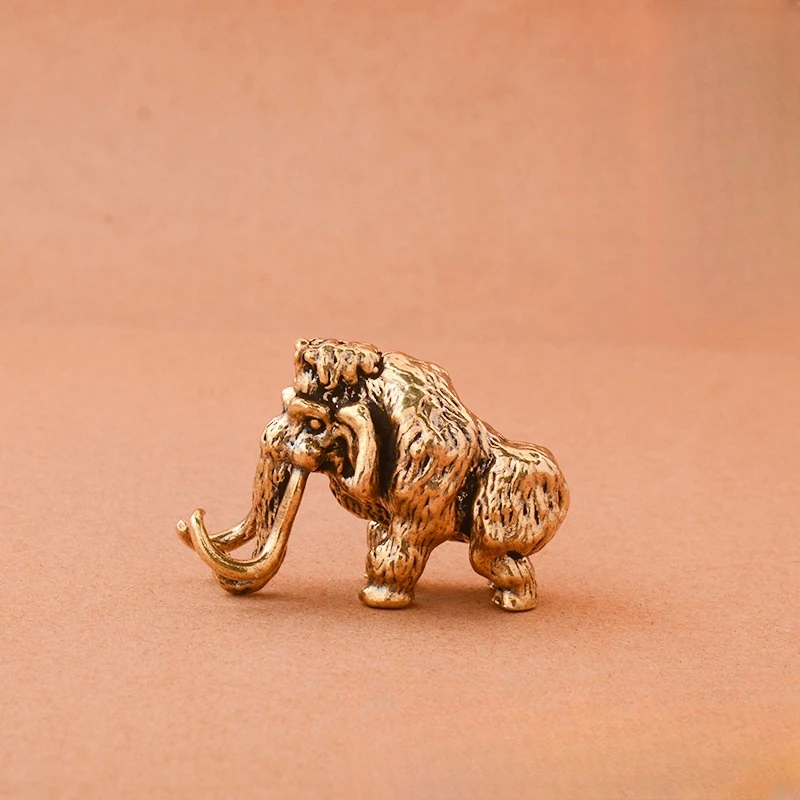 Vintage Brass Home Desktop Mammoth Decoration Ornament