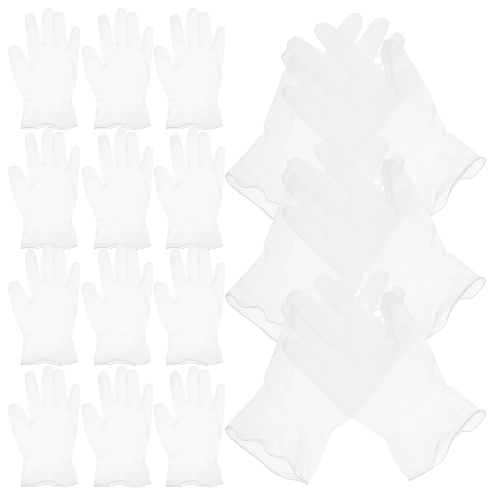 

100 Pcs Resistant Food Prep BBQ Cooking Multipurpose Housework Multipurpose Housework Disposable Gloves Transparent Film Gloves