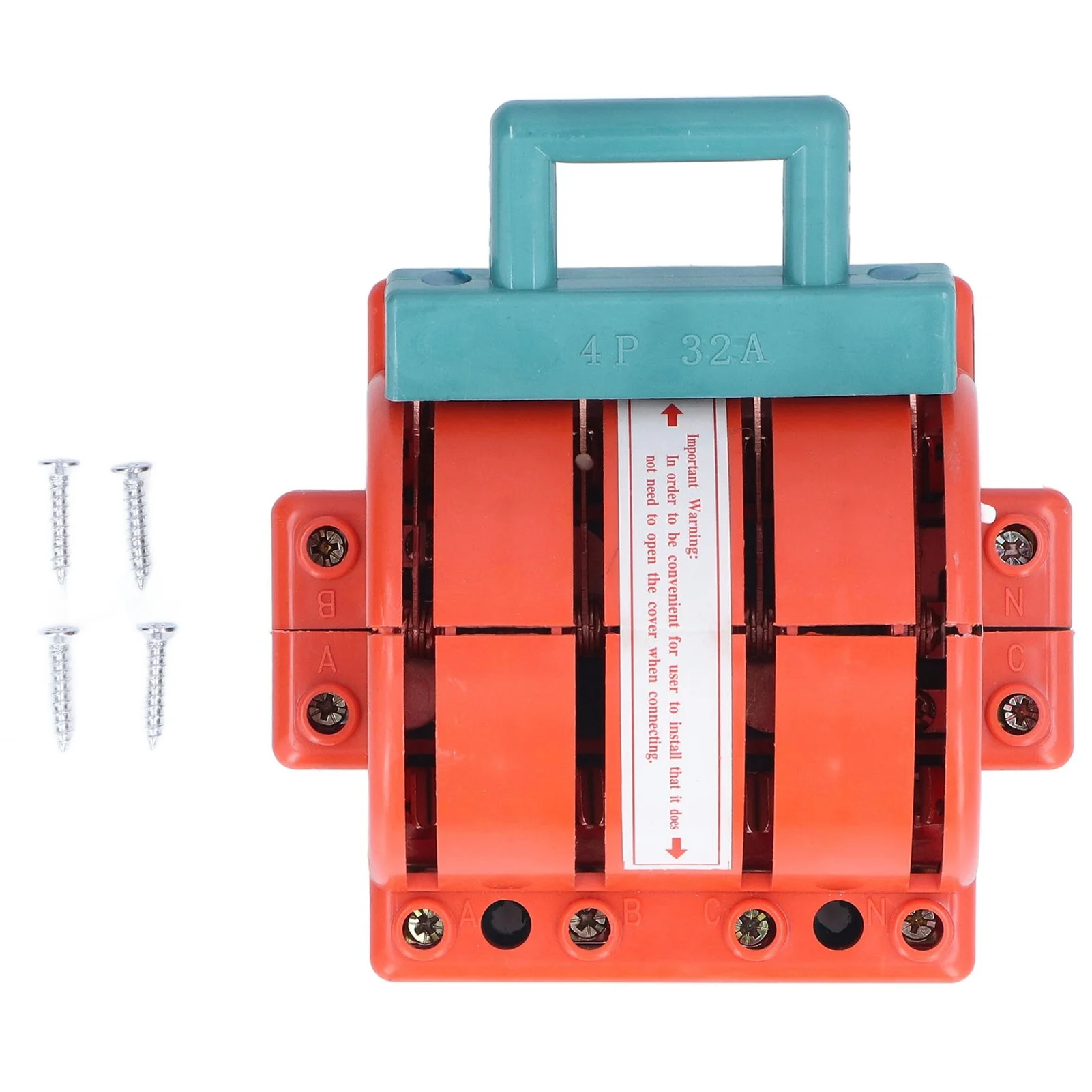 32A 4 Pole Double Throw Knife Switch 3 Phase Electrical Disconnect Knife Switch for Household Industry
