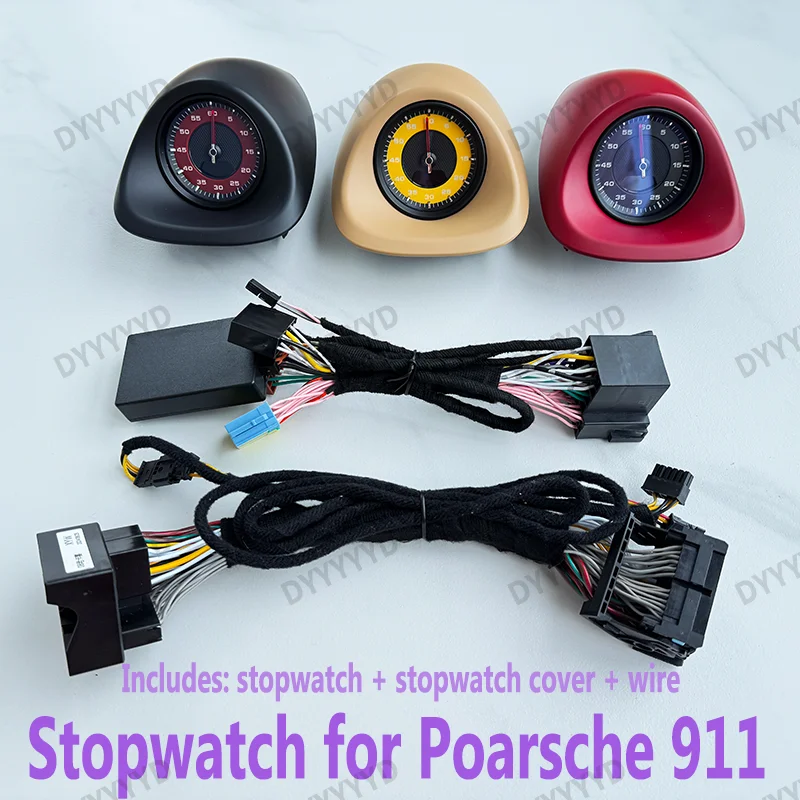 

Car Stopwatch For Porsche 911 997 Carrera 987 Cayman 2006-2012 Console Dashboard Sport Chrono Center Clock Interior Accessories