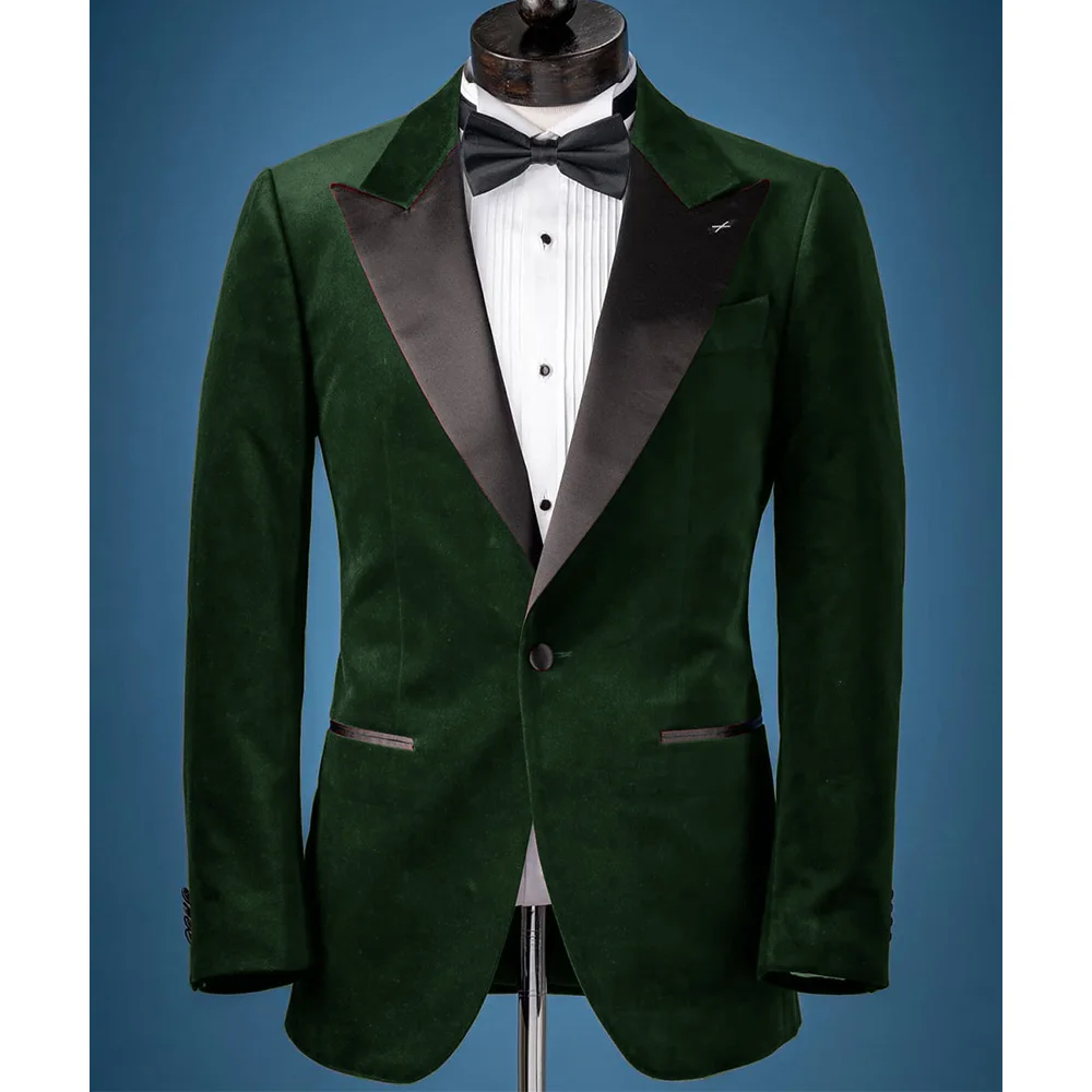 

Mens Velvet Blazer Single Breasted Casual Jacket Notched Lapel Fashion Slim Fit Comfortable Elegant Jacket Business Suit Formal