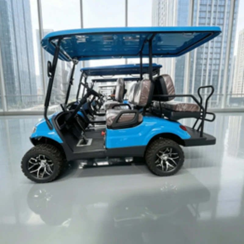 Super Long Lithium Battery Electric Golf Cart 2 4 6 Seat Off-Road Kart 72V Golf Cart With Folding Windshield Free Custom Color