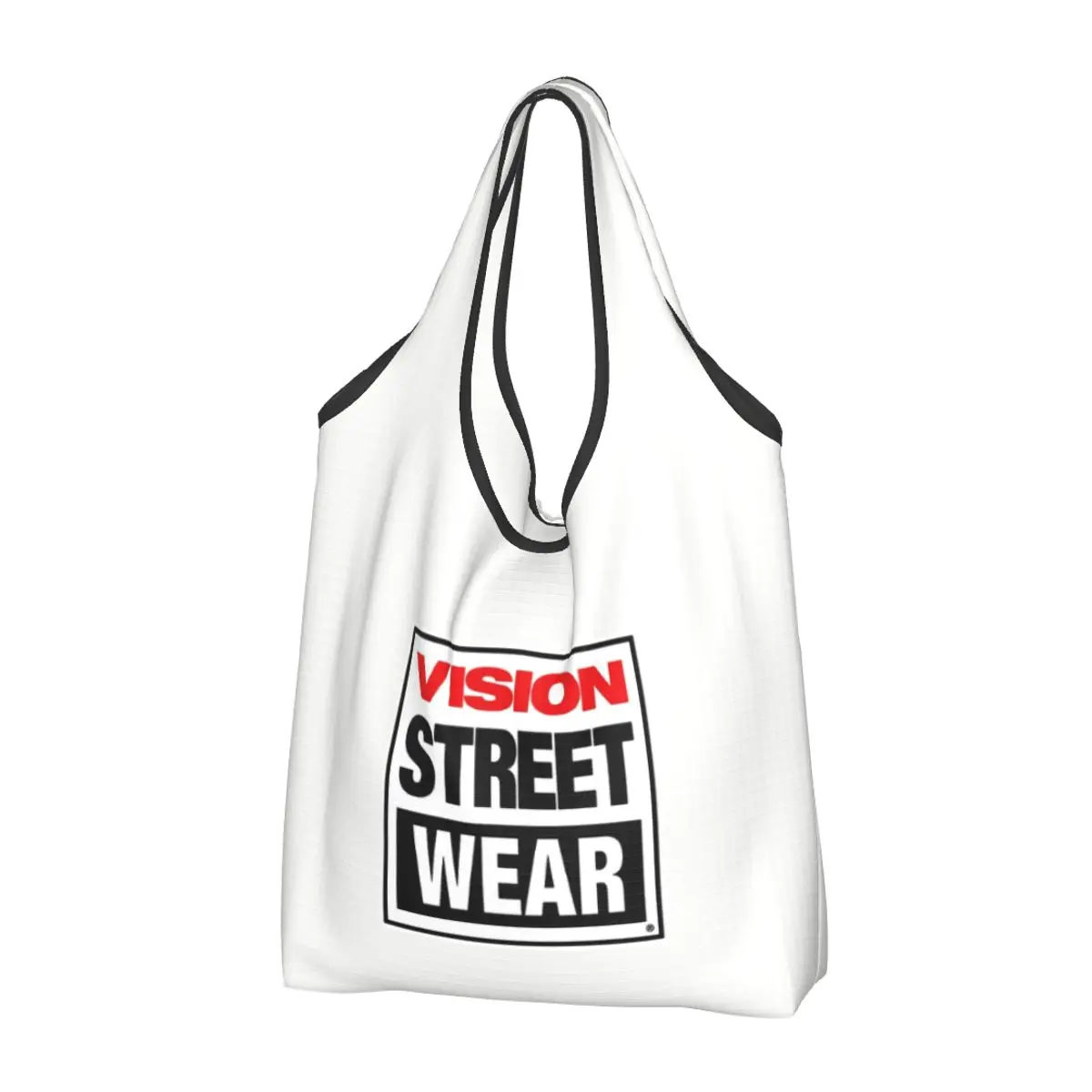 Custom Funny Printing Cool Vision Street Wear Shopping Tote Bags Portable Shopper Shoulder Handbag