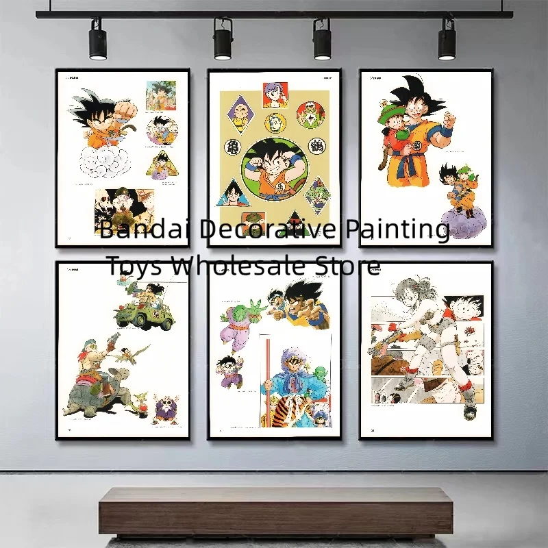 Comics Decor Canvas Colorful Creativity HD Prints Dragon Ball Anime Figures Goku Poster Toys Birthday Gifts Painting Room Home