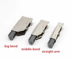 1pcs HOT Straight Arm Full Overlay Hinge for Doors Nickel Finish Automatically Adjust Stainless Steel