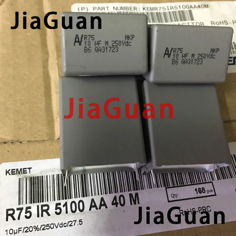 

6PCS AV R75 MKP 10UF 250V P27.5MM copper film capacitor KEMET 106/250V mkp 10U 10000NF ARCOTRONICS 10uF/250V 20%