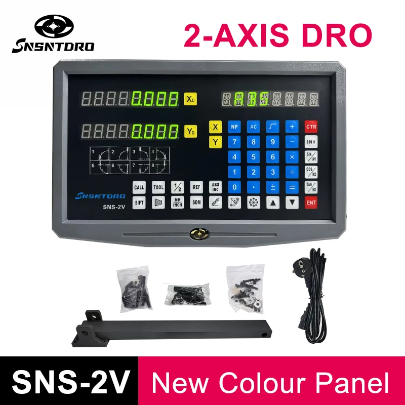 

New Colour Panel SNS-2V 2-axis Universal Lathe milling machine DRO Digital readout AC110V/220V display FOR linear scale Encoder