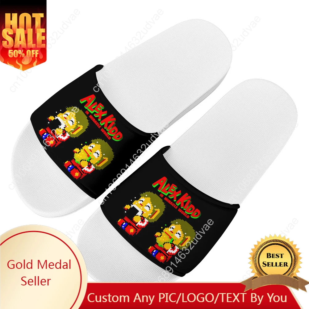 

Alex Kidd Slippers Home Bathroom Sandals Water Shoes Men Women Teenagers Indoor Poor Sandal Customized Summer Slipper
