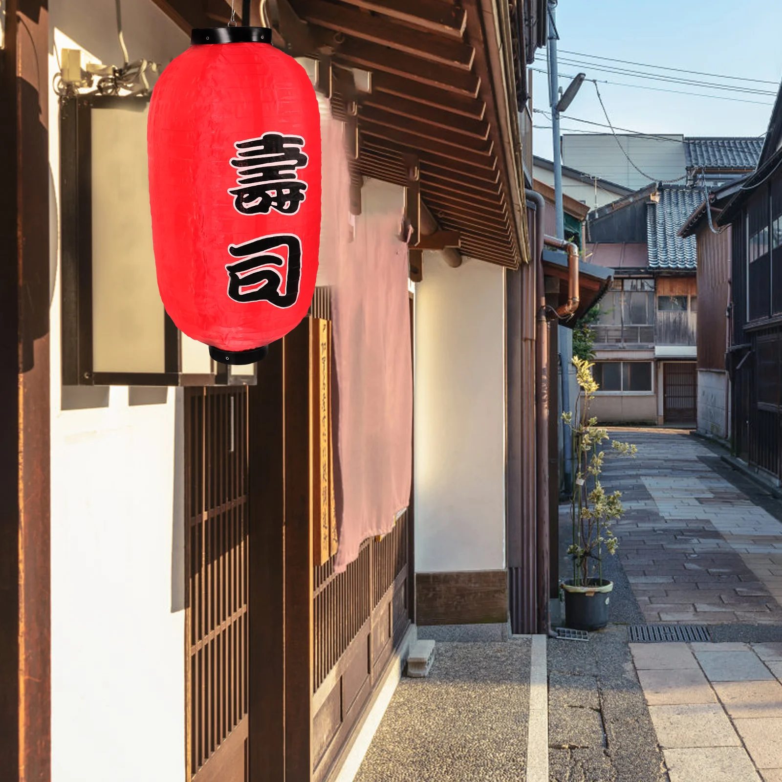 

2 pcs Japanese Folding Lanterns 10Inch Paper Sushi Traditional Hanging Decor Home Restaurant Solar Outdoor Lighting