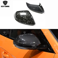 For Lamborghini Urus Audi Q8 SQ8 RSQ8 Real Carbon Fiber RearView replace Mirror Caps With Lane Assit & W/O Lane assit 2018-2021