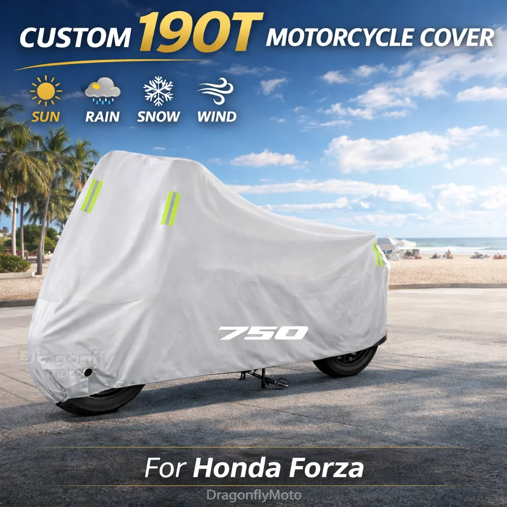 

For Honda X-ADV 750 XADV750 Forza 750 Forza750 Motorcycle Cover Silver Waterproof UV Rain Dust Sun Outdoor Indoor Protector