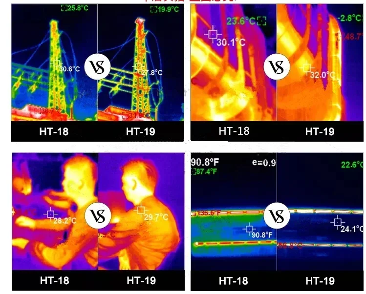 Cámara termográfica HTI HT-18 HT-19, cámara térmica infrarroja de mano, dispositivo de detección de fugas de agua, Detector de fugas de agua