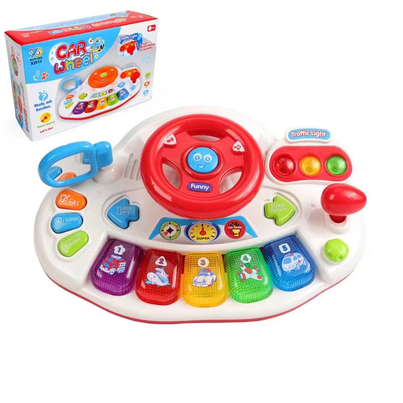 Toddler Steering Wheel Toy,Baby Interactive Learning Toy Driving Educational Baby Musical Toy with Sound for Preschool Kids