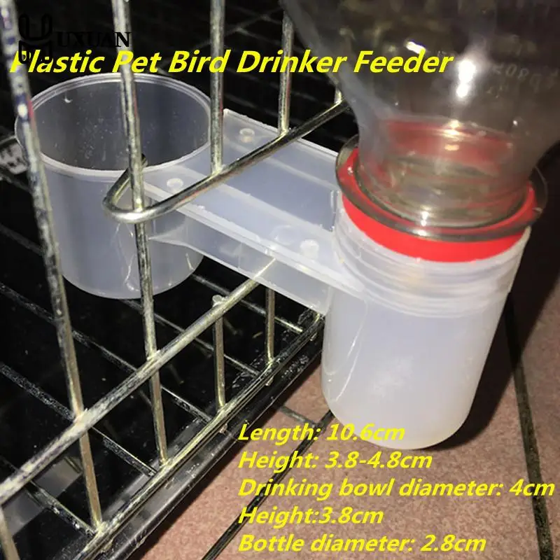 Bebedero de plástico para mascotas, botella de agua, alimentador, taza para gato, pollo, Paloma, periquito caliente para pollo, Paloma, hogar, jardín