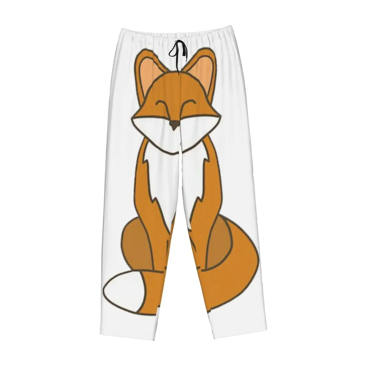 

Женские пижамные брюки с карманами и принтом милой лисы, для дома и сна
