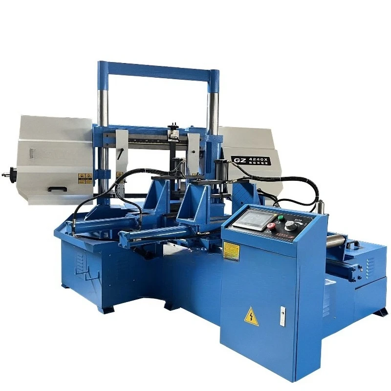 Sawing machine rotation 45 degrees/60 degrees corner cutting band sawing machine hydraulic semi-automatic saw