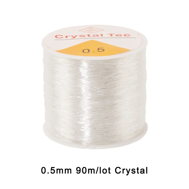 0,5–1,0 mm elastische Schnur, Perlenfaden, Stretch-Schnur, Faser-Bastellinie für Schmuckherstellung, DIY-Rocailles, Pony-Perlen, Armbänder