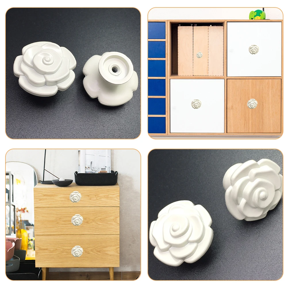 

4 Pcs Zinc Alloy Handle Door Pulls for Cabinets Handles Furniture Dresser Drawer Knob