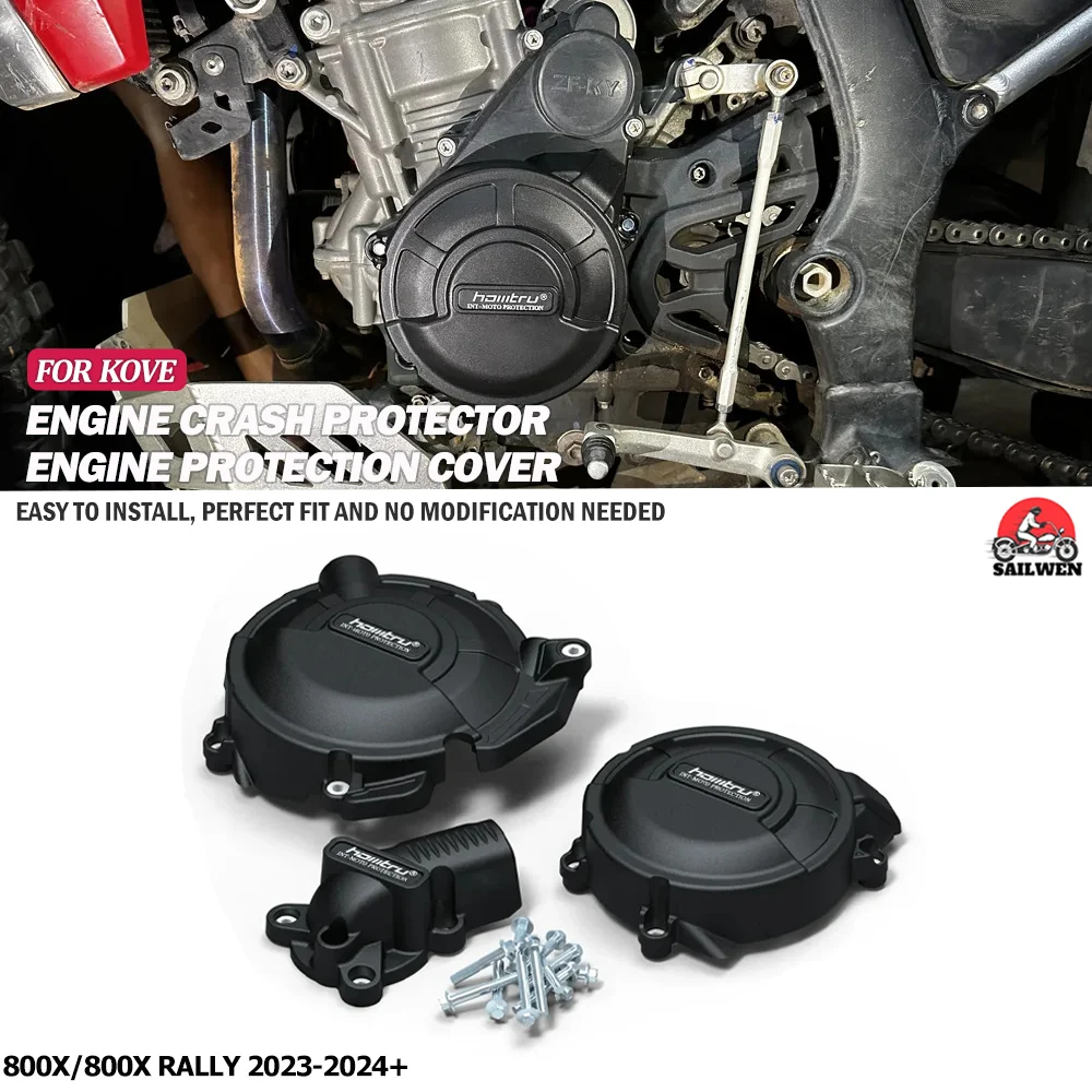 ل KOVE 800X 800 X رالي 800X ADV سوبر مغامرة 2023-2024 + مجموعات أغطية محرك الدراجة النارية غطاء المحرك حامي غطاء المحرك