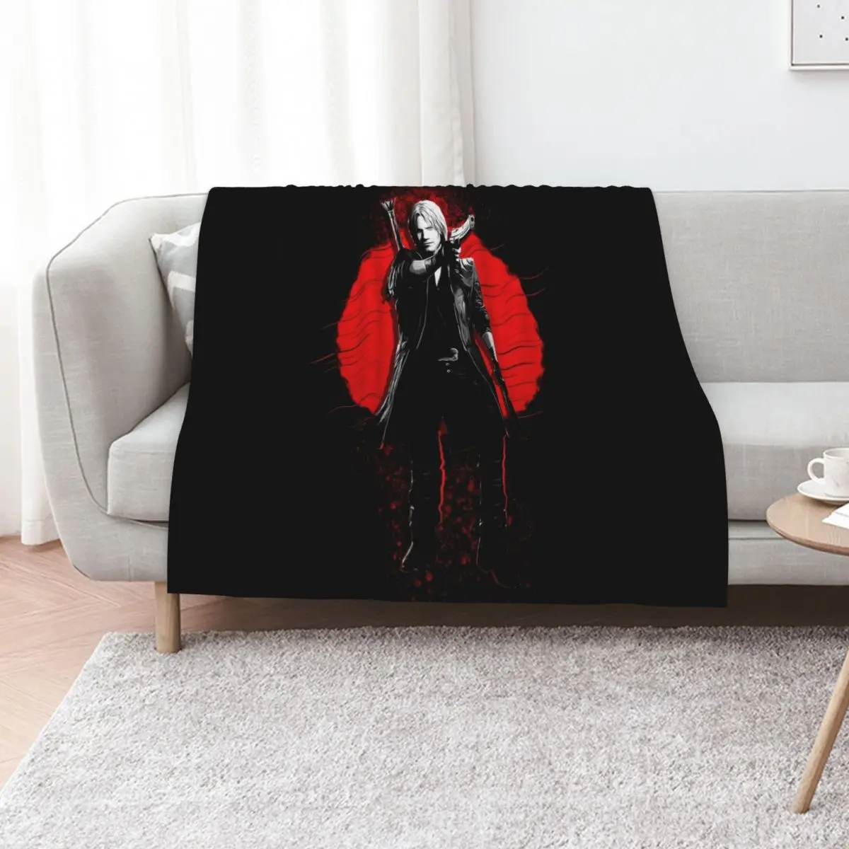 Dante - Devil May Cry Throw Blanket Shaggy Luxury Blankets For Sofas Hairy Weighted Softest Blankets