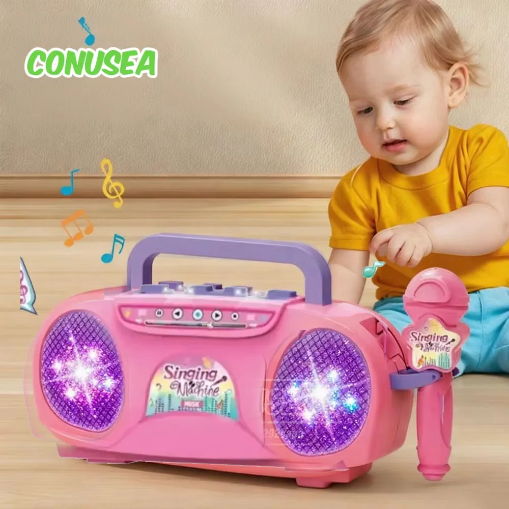 Altoparlante per bambini Microfono Karaoke Strumento musicale Bambini che cantano Giocattoli Giochi per bambini Giocattoli educativi per ragazze Ragazzi Regali per bambini
