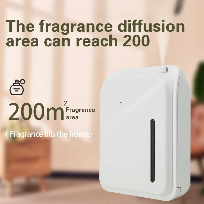 Smart Timer Aroma Diffuser Waterless Wall Mounted Scent Machine USB/Battery Power Essential Oil Nebulizer for Hotel Home Office