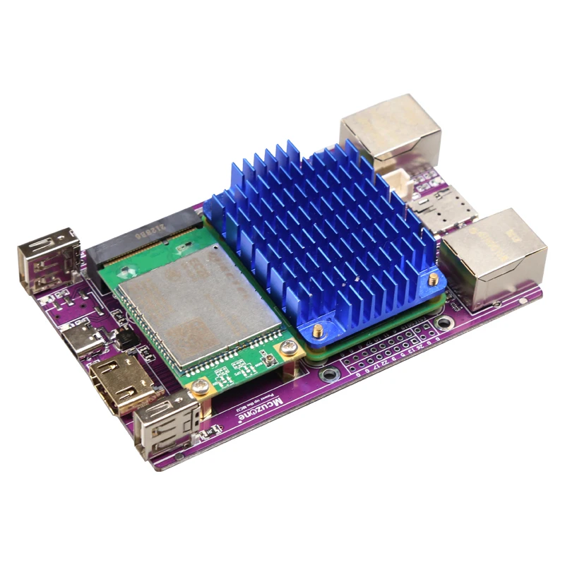 Custom PCBA Raspberry pi CM4_EG25 4G IO Expansion board Dual Ethernet /4G LTE/ Industrial grade USB HUB/Aluminium Case
