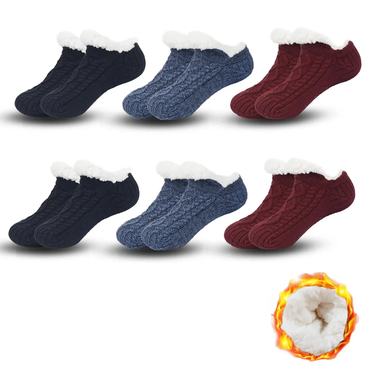 Winter Warm Verdicken Nicht-slip Boden Socken Männer Frauen Schnee Socken Paar Schlaf Teppich Socken Hausschuhe Socken Neutral Samt boot Hause – Detail 2