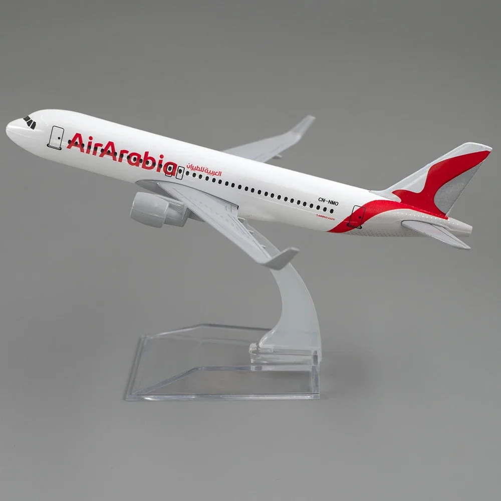 1:400 Scale 320 Metal Airplane Replica 16cm Air Arabia A320 Airbus Aircraft Die-Cast Model Children's Gift Home Decoration