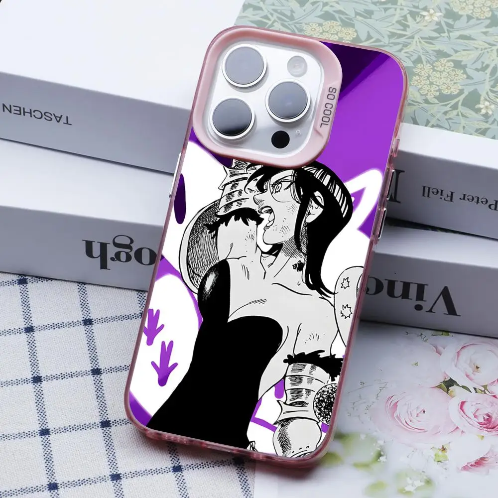 Seven Deadly Sins Merlin Phone Case for iPhone 17 16 15 14 13 12 11 X XR XS Air Pro Max Plus Pink Colorful Silver Cover - view 3