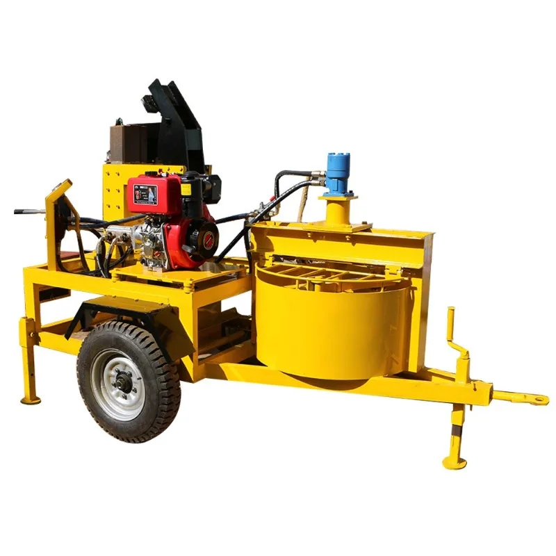 Hydraulic diesel clay chain semi-automatic non-firing machine mechanical brick making machine