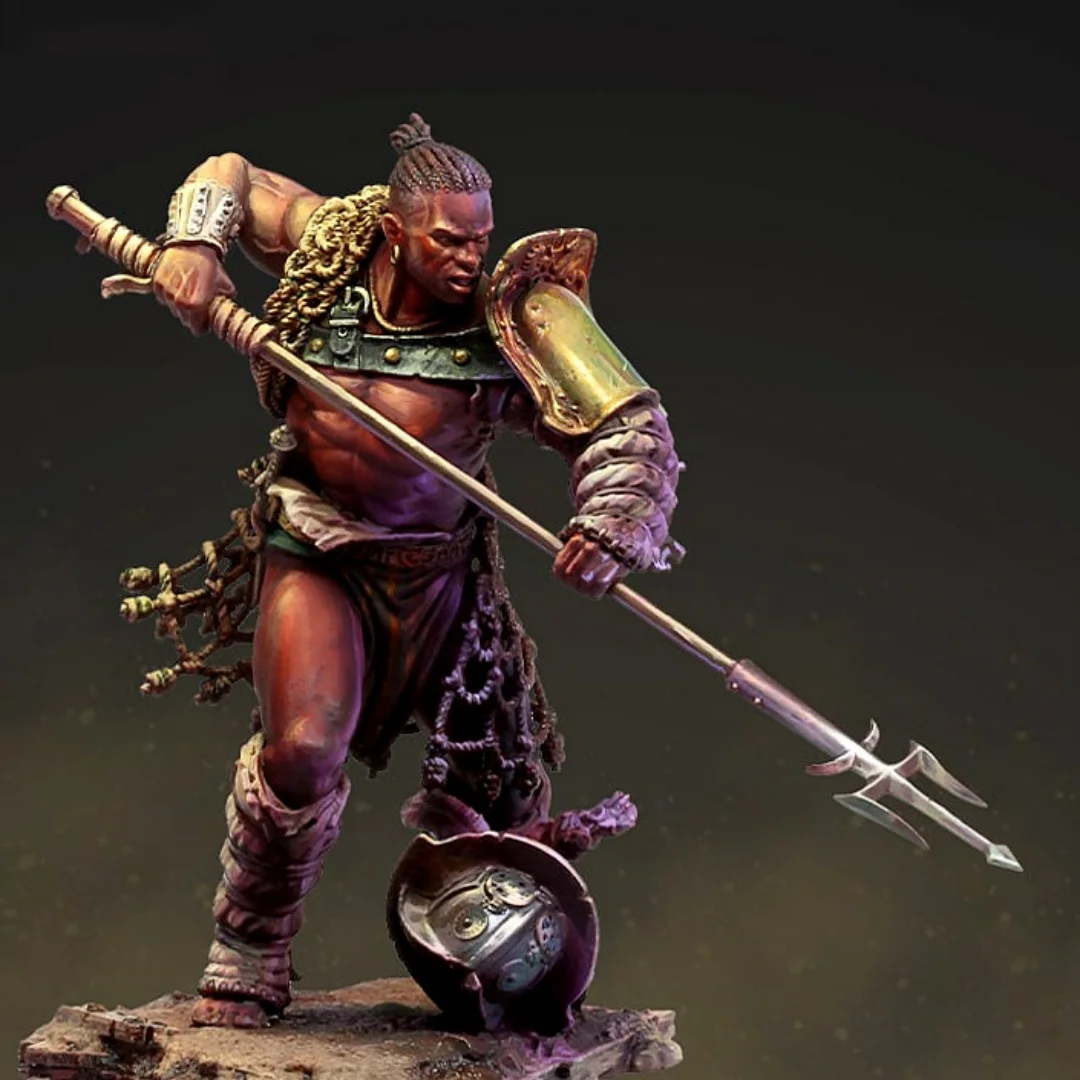 Resin Model Figure, 1/24 Scale Ancient Roman Brave Warrior, GK, Unassembled and Unpainted Kit, 3D DIY Toy
