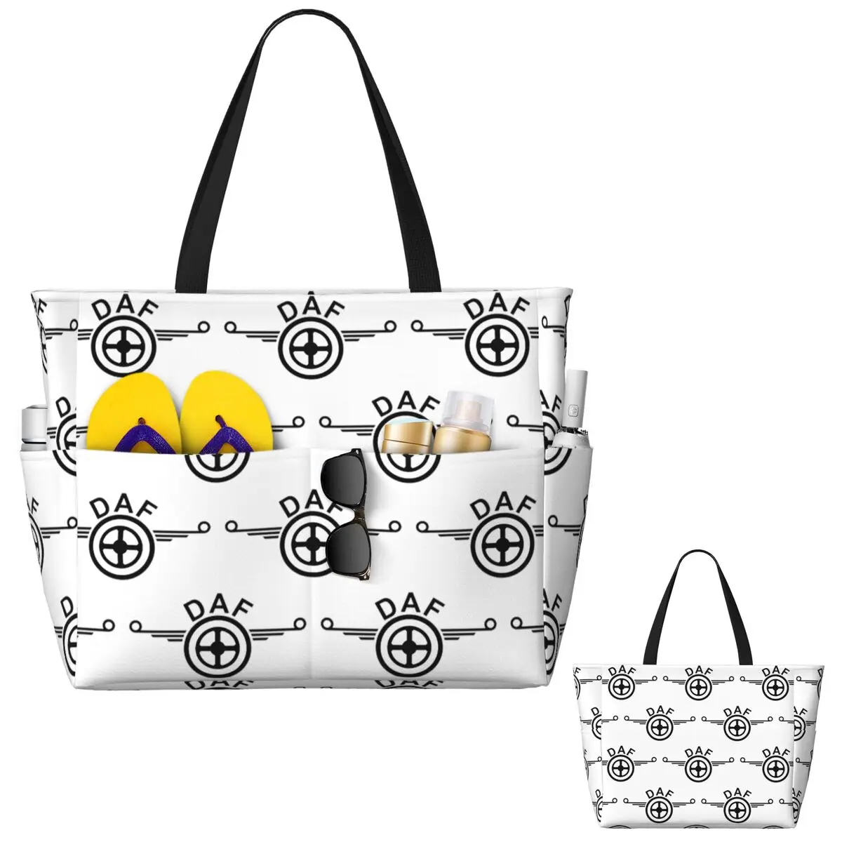 Daf Truck Logo Vector Design Beach Tote Bag Sport Gym Yoga Duffle Large Tote Bag Women Travel Bag Fitness bag