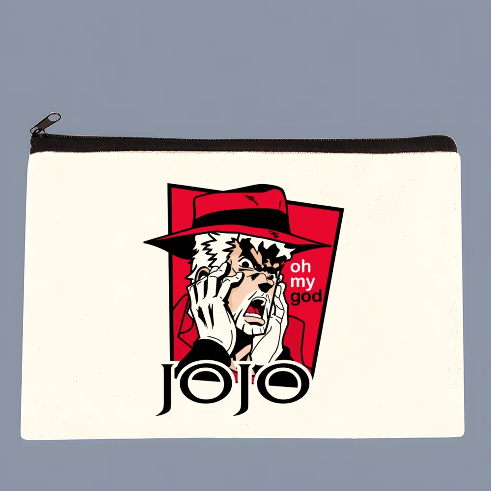 Jojo bizarre aventura piedra océano STEEL BALL RUN JOJOLION estilo coreano dibujos animados impreso bolso de lona diseño lona Simple y