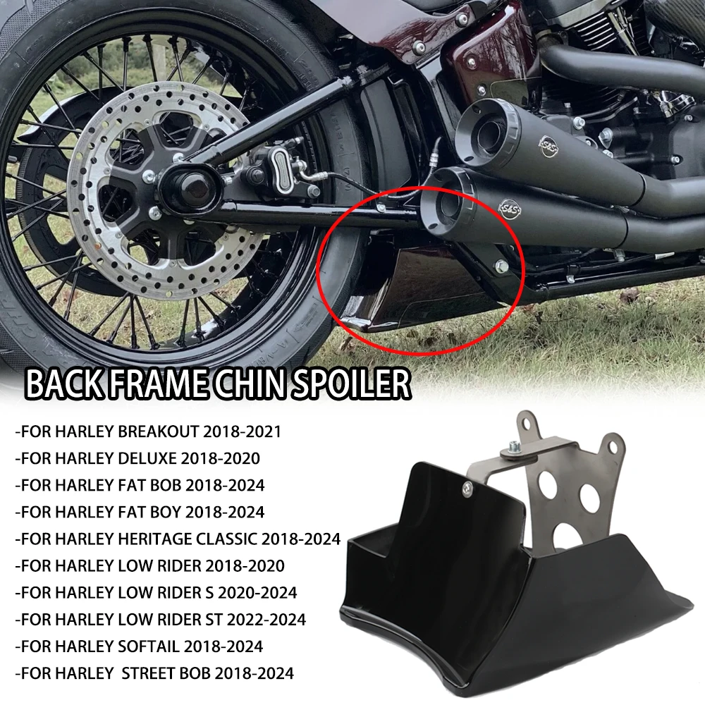 New Motorcycle Accessories BACK FRAME CHIN SPOILER for Harley Fat Bob/Boy Heritage Classic Street Bob Softail 2018-2024
