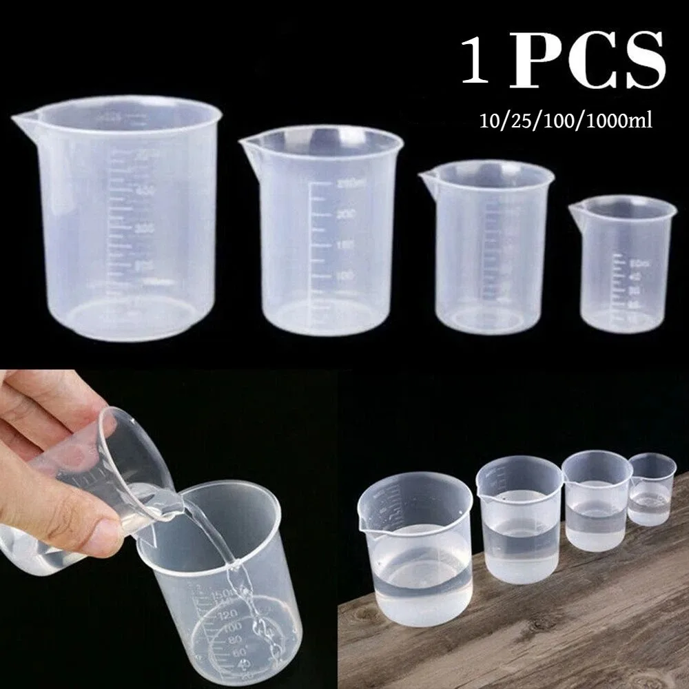 Transparent Plastic Measuring Cups Multi-Purpose Precise Measurement Laboratory Beaker Graduated Scale Graduated Container