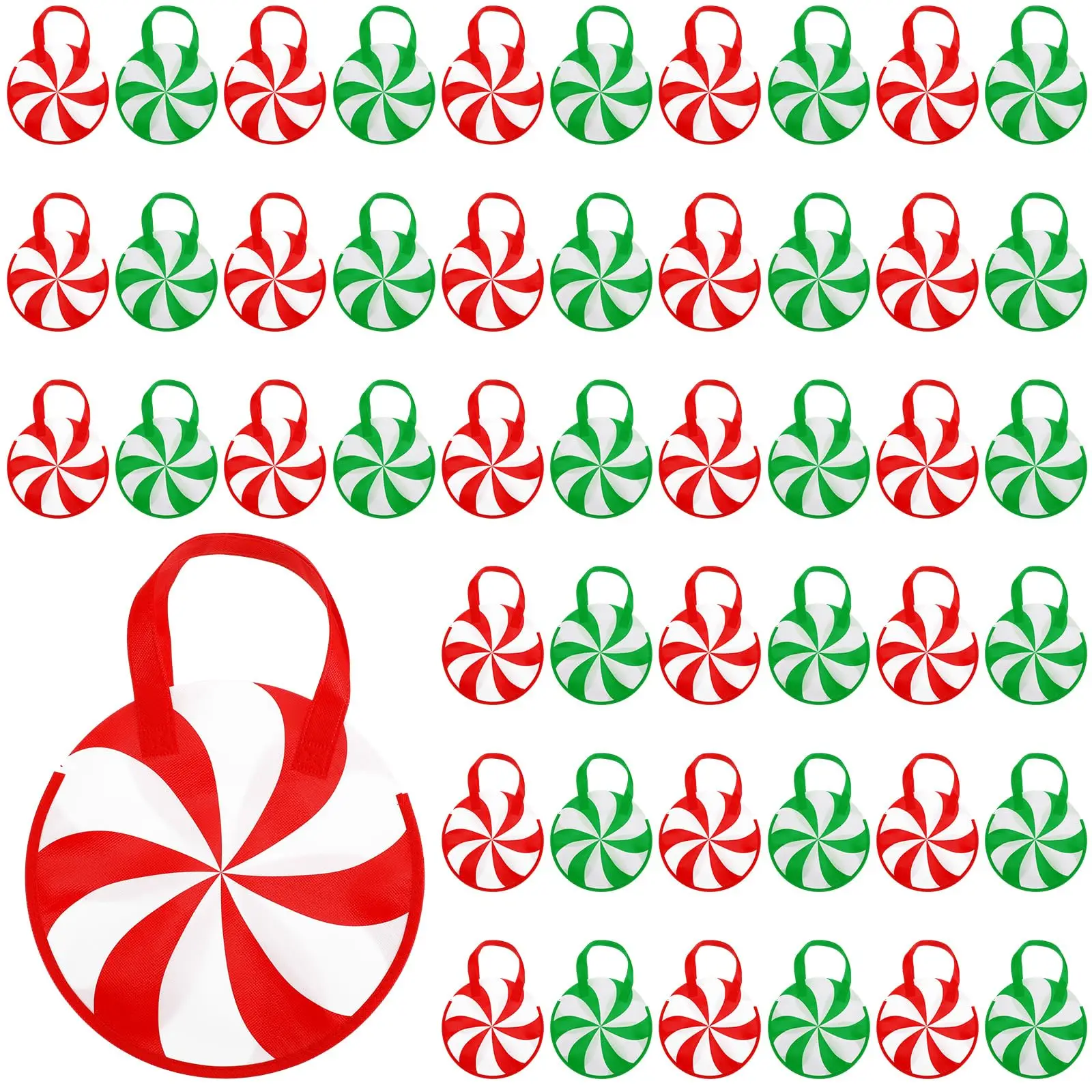 

15 Pcs Christmas Party Non Woven Tote Bags Christmas Decoration Xmas Candy Bags Holiday Gifts Shopping Wrapping Party Supplies