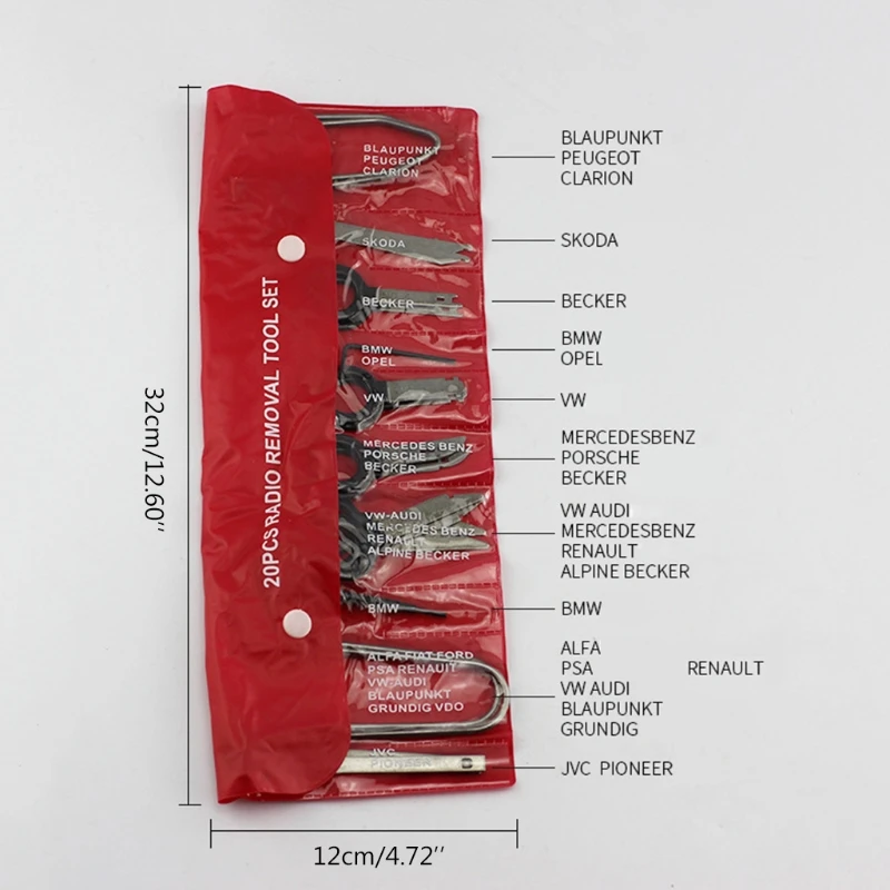 20x Portable Automobile Accessories Car Speaker Disassembly Tool for Car Inner Panel Instrument Panel Sound Control Area